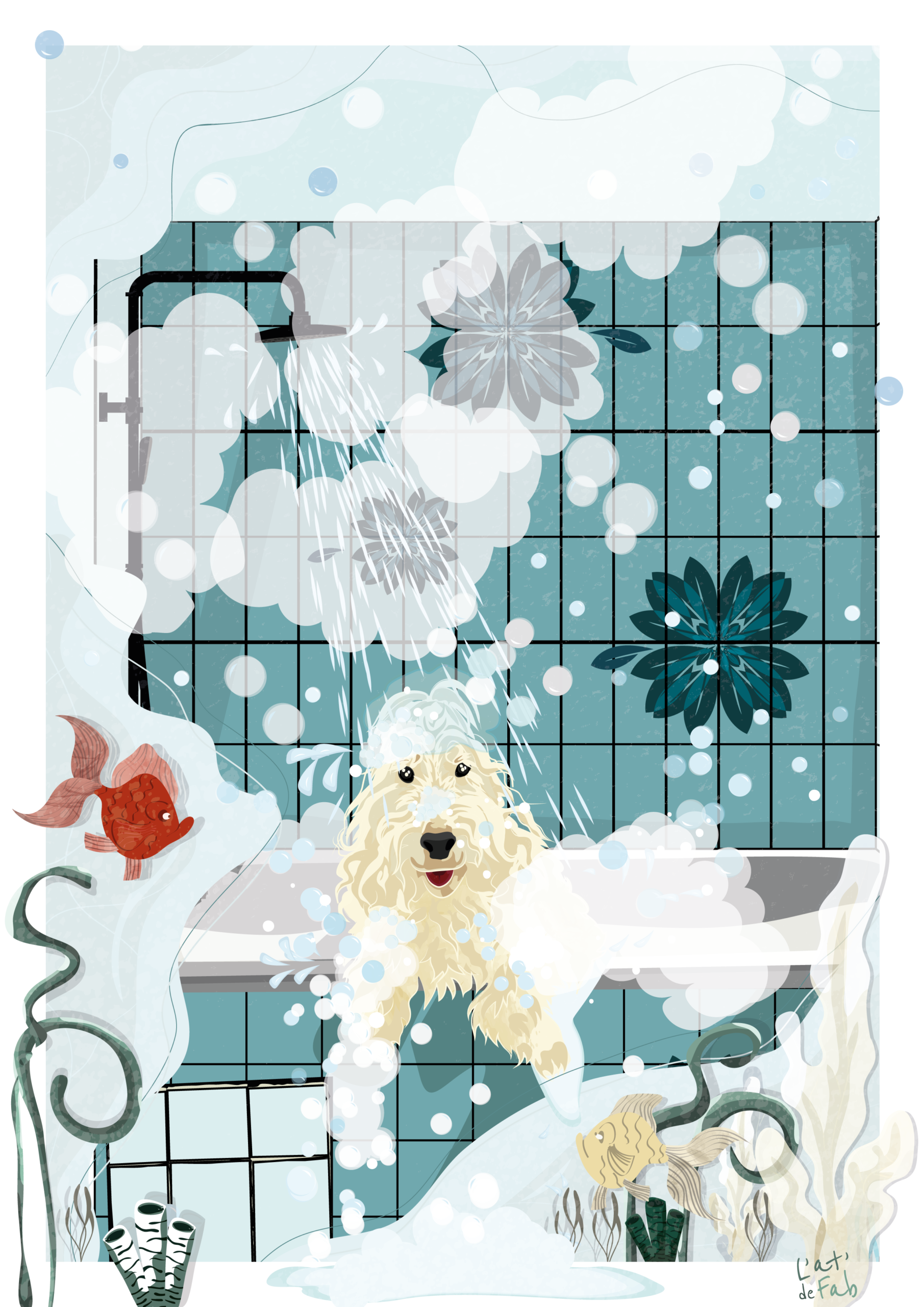 Illustration - L'heure du bain