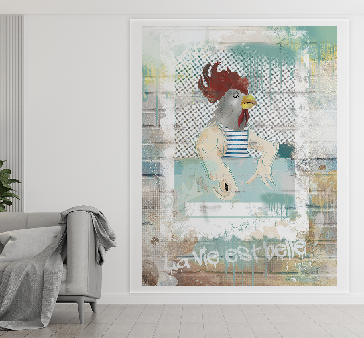 Illustration - Collection Street Art - Le Coq français – Image 2