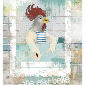 Illustration - Collection Street Art - Le Coq français