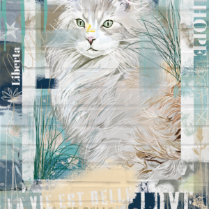 Illustration - Collection Street Art - Chat Blanc